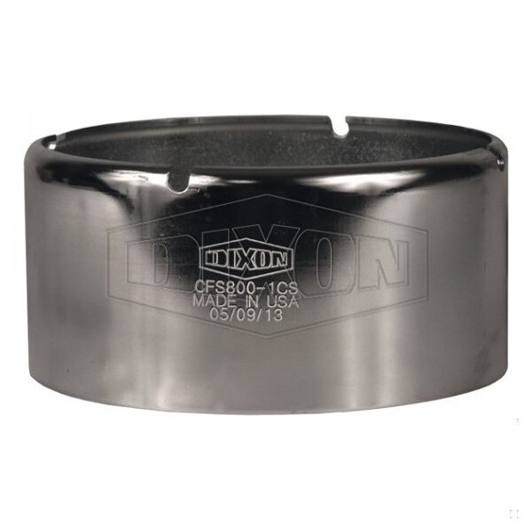 King Crimp Round Short Ferrule, 8 in Nominal, 4-1/4 in L, 0.12 in Thick, Carbon Steel, Domestic